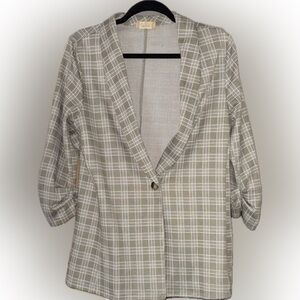 L Altar'd State Mint Green Patterned Blazer